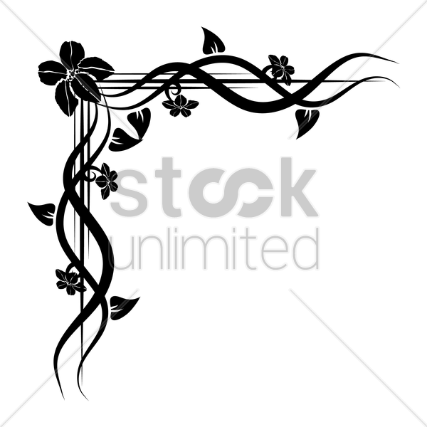 Corner Floral Design Png Clipart Floral Design Clip (600x600), Png Download