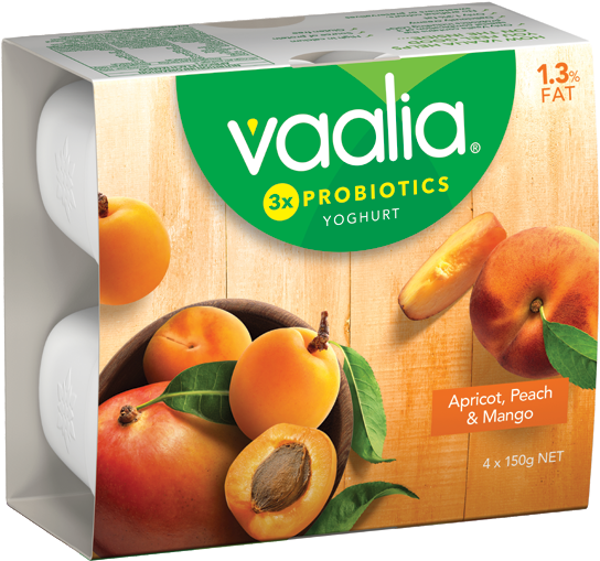 Peach Mango Png - Vaalia Vanilla Low Fat Yogurt (549x549), Png Download