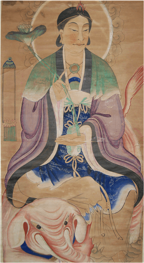 Buddha Seated On An Elephant - Poster (600x900), Png Download