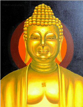 Golden Buddha - Gautama Buddha (500x375), Png Download