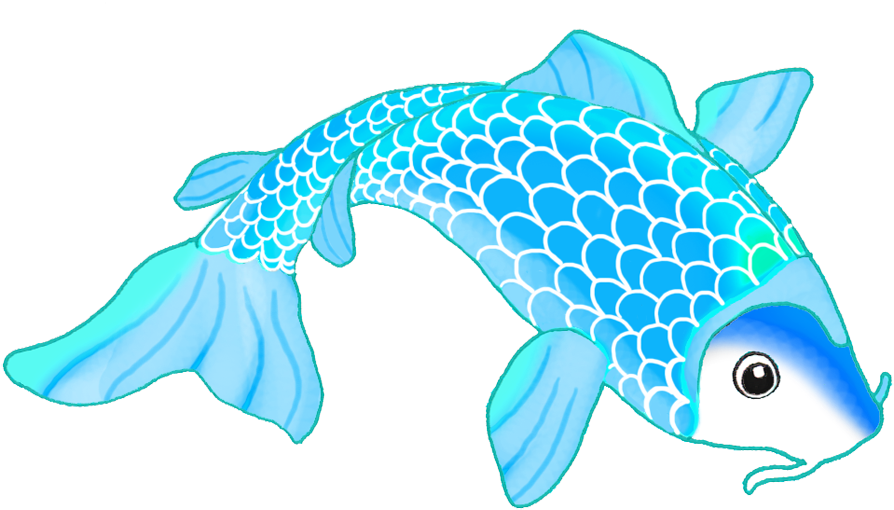 Colorful Koi Fish Drawings Png Royalty Free - Koi Fish Drawing Png (1004x637), Png Download