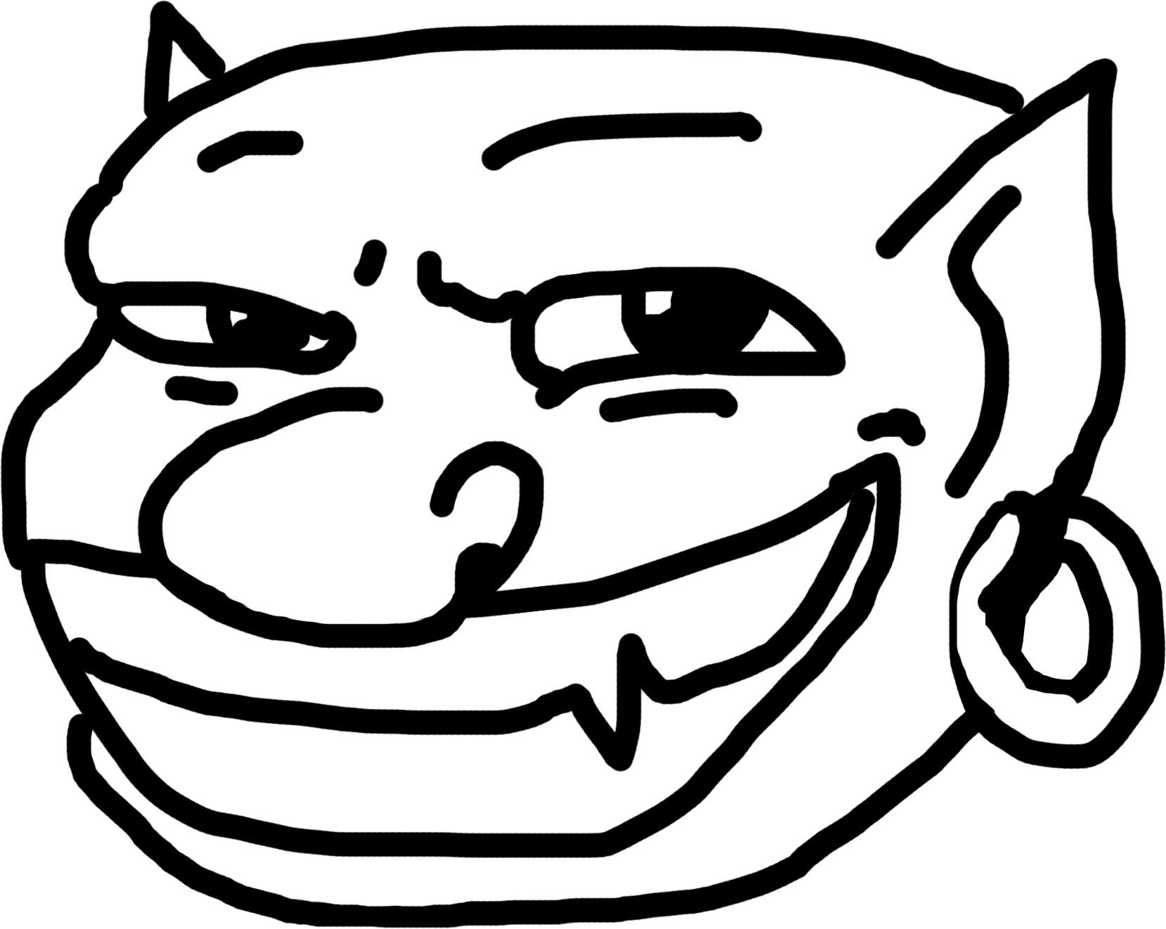 Easy Fix I Drew A Troll With No Effort In A Few Seconds (1659x1322), Png Download
