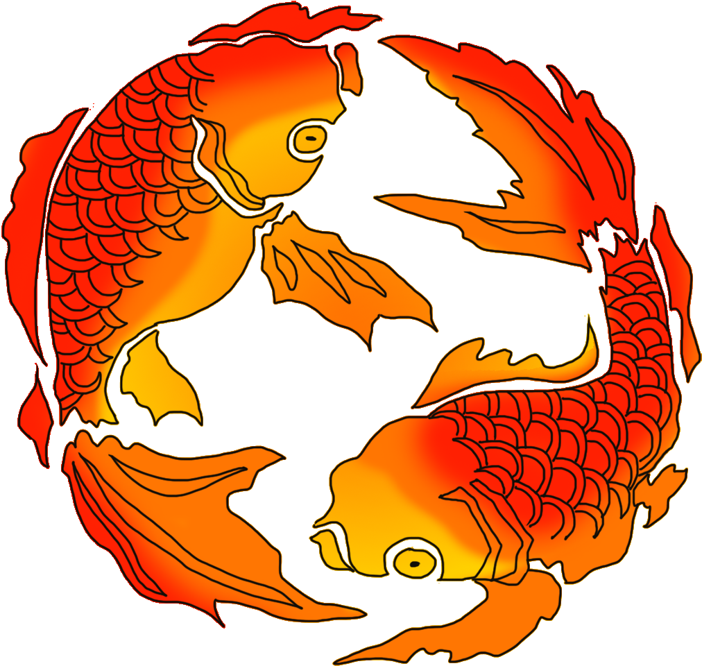 Colorful Koi Fish Drawings - Japanese Koi Transparent (1063x1066), Png Download