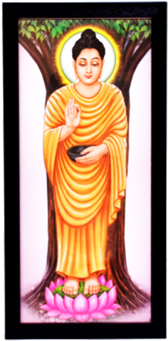 Gautam Buddha Digital Printing Framed Poster - Ambedkar Images With Buddha (500x500), Png Download