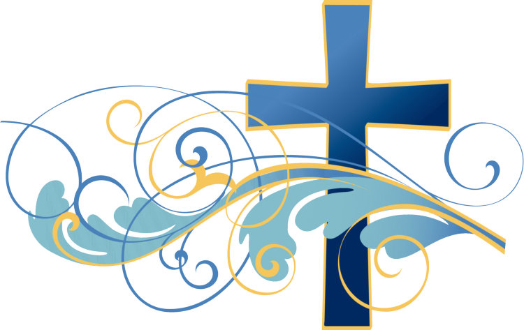 Blue Cross Clip Art - Christening Clip Art Png (750x473), Png Download