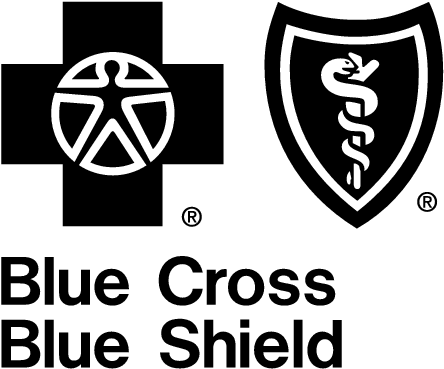 Report - Blue Cross Blue Shield Logo White (465x386), Png Download