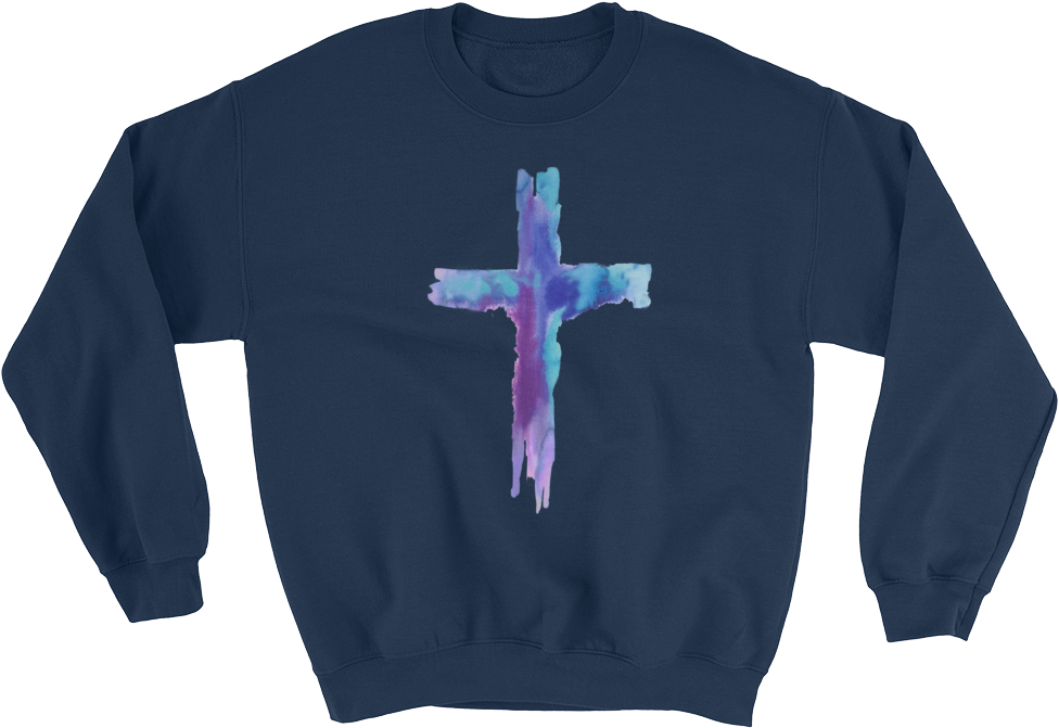 Watercolor Cross Sweatshirt - Nasty Sweatshirt, Women's/unisex, Girl Power, Feminist, (1000x1000), Png Download