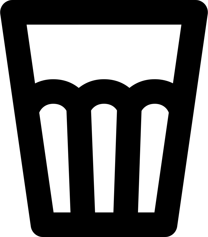 Glass Of Water - Vaso Icono (862x980), Png Download
