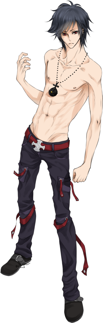 Cain By Miingh On - Full Body Anime Boy Drawing (600x1157), Png Download