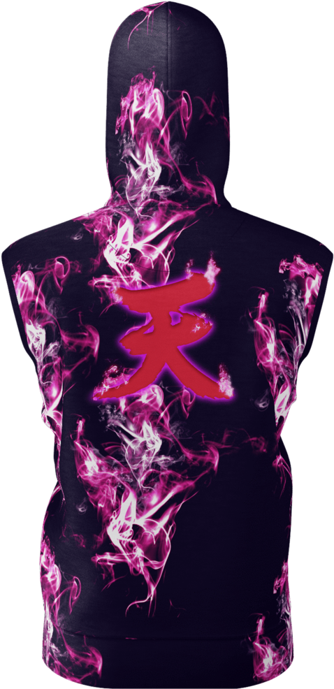 Akuma "殺意の波動" Satsui No Hado Ten Kanji Hoodie - Sweatshirt (1024x1024), Png Download