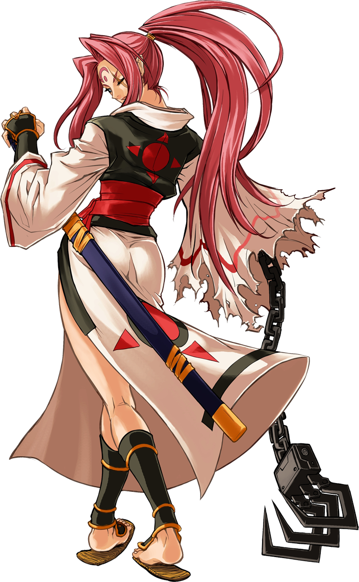 Baiken - Baiken Guilty Gear (704x1142), Png Download