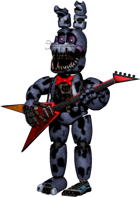 Edit Nightmare Rockstar Bonnie - Rockstar Bonnie Fnaf 6 (487x664), Png Download