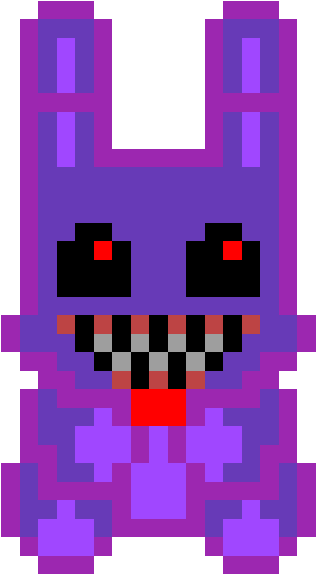 Nightmare Bonnie - Bonnie Pixel Art (592x592), Png Download