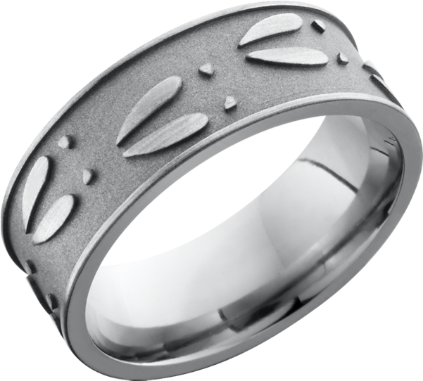 For Live Assistance Call - Lashbrook Titanium Wedding Ring With Deer Tracks (600x600), Png Download