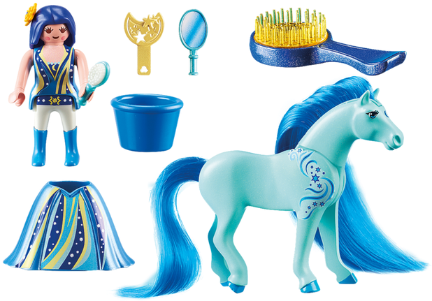Princess Luna With Horse - Playmobil Princess Luna With Horse (700x490), Png Download