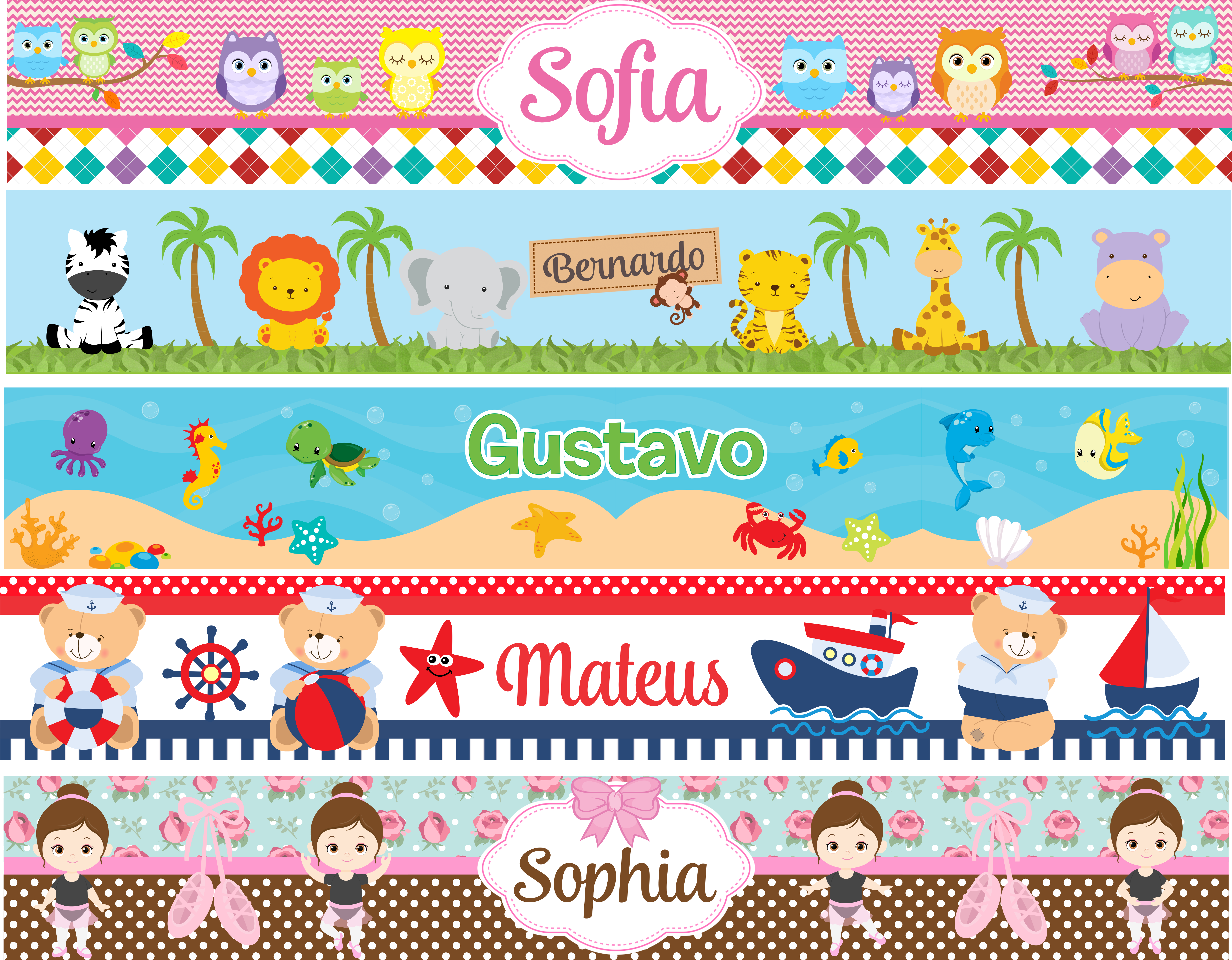 Faixas Decorativa - Borda Decorativa Bela E A Fera (5938x4638), Png Download