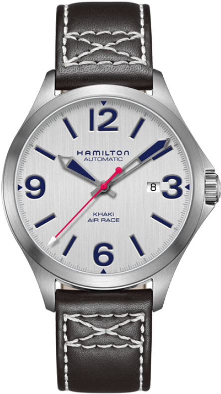 The Air Race Auto Comes In A Stainless Steel Case And - Hamilton Khaki Aviation Air Race (551x840), Png Download