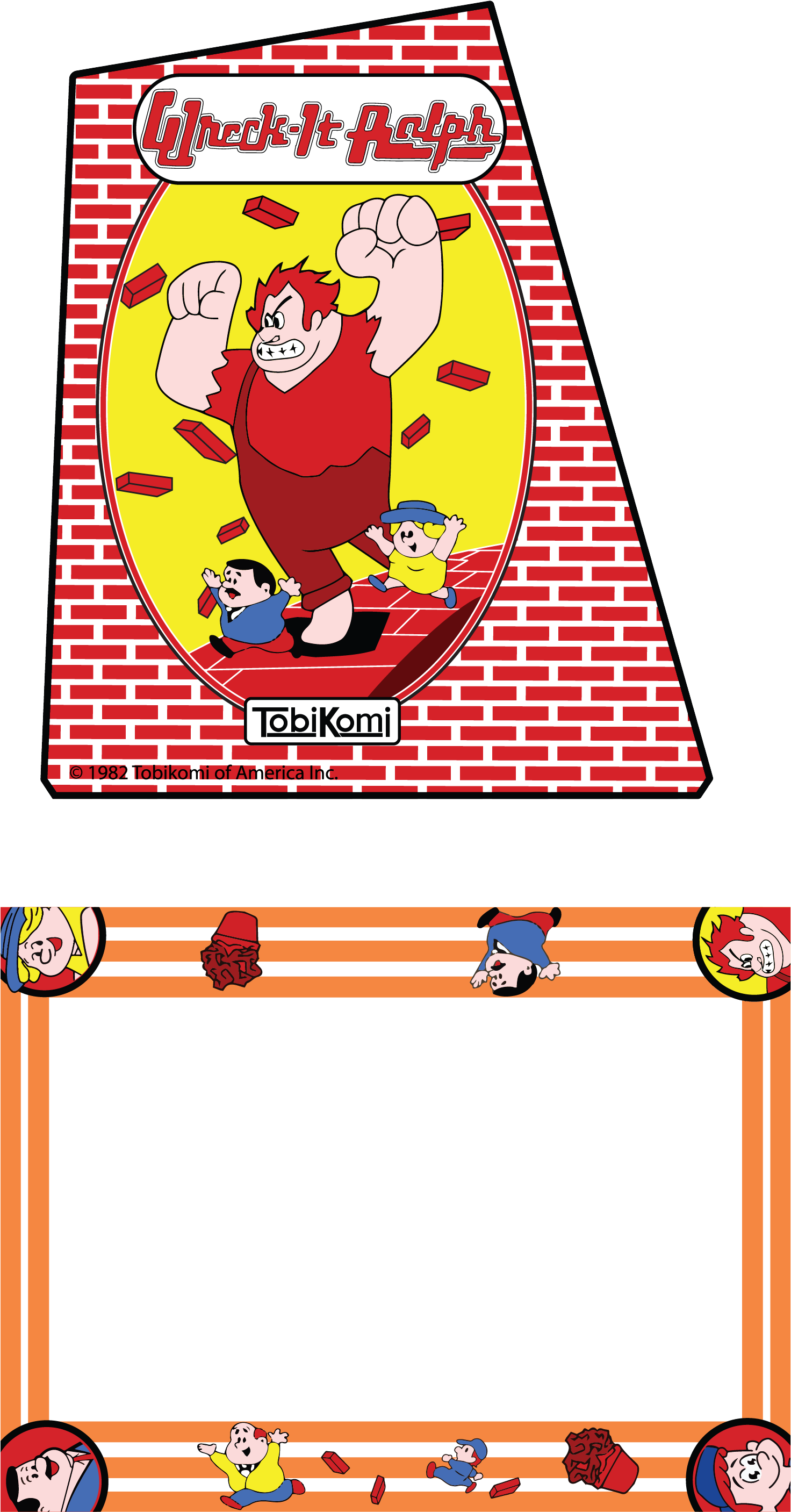 Wreck It Ralph Coleco Sideart - Wreck-it Ralph (2550x3300), Png Download