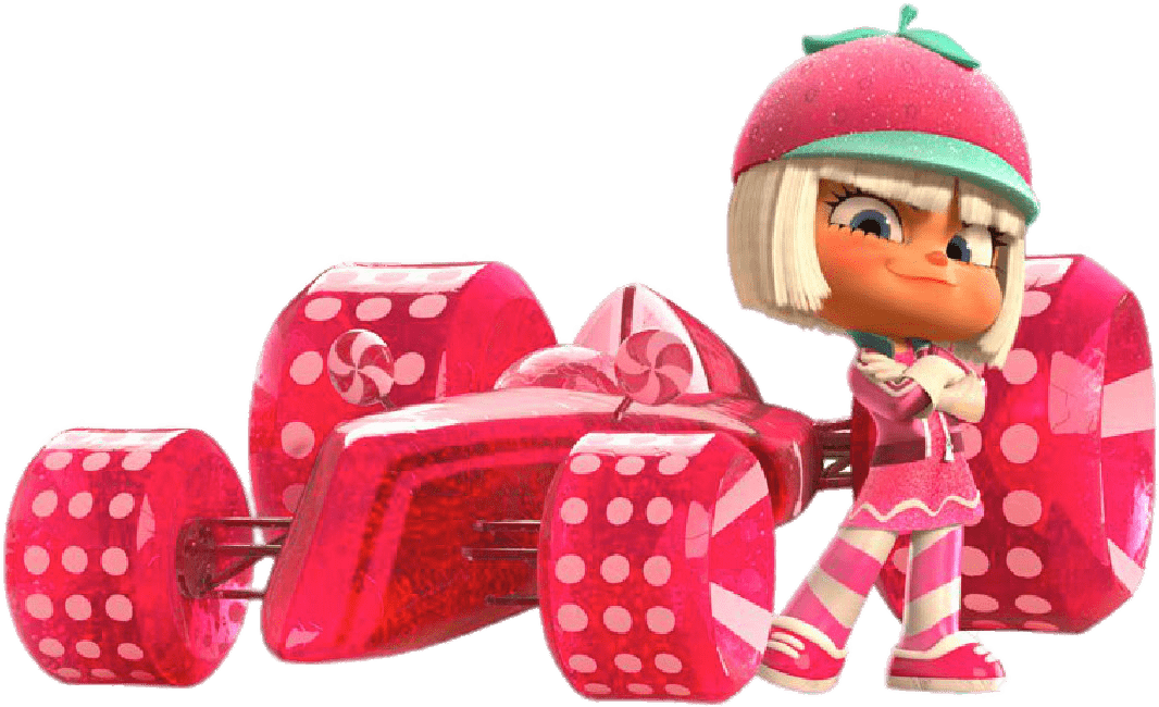 Taffyta Muttonfudge With Her Speedcar - Taffyta - Disney's Wreck-it Ralph Movie Lifesize Standup (1123x869), Png Download