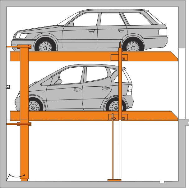 Independent Stack Parker - Stack Parking (608x603), Png Download