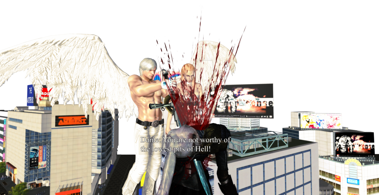 今日もハッピーで素敵な一日でありますように Dante And Trish From Devil May - Television Set (1280x661), Png Download