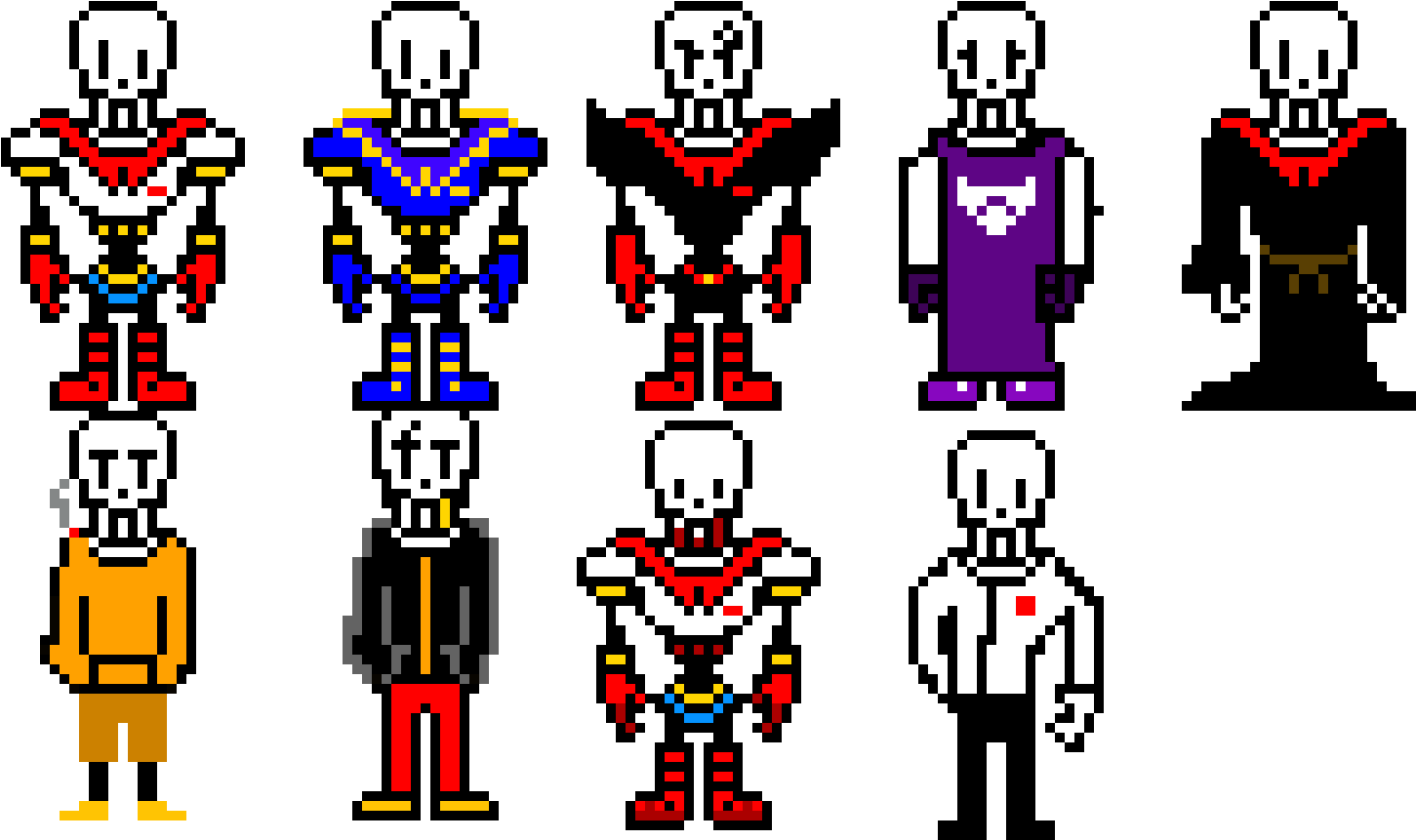 Go To Image - Papyrus Au Pixel Art (1520x890), Png Download