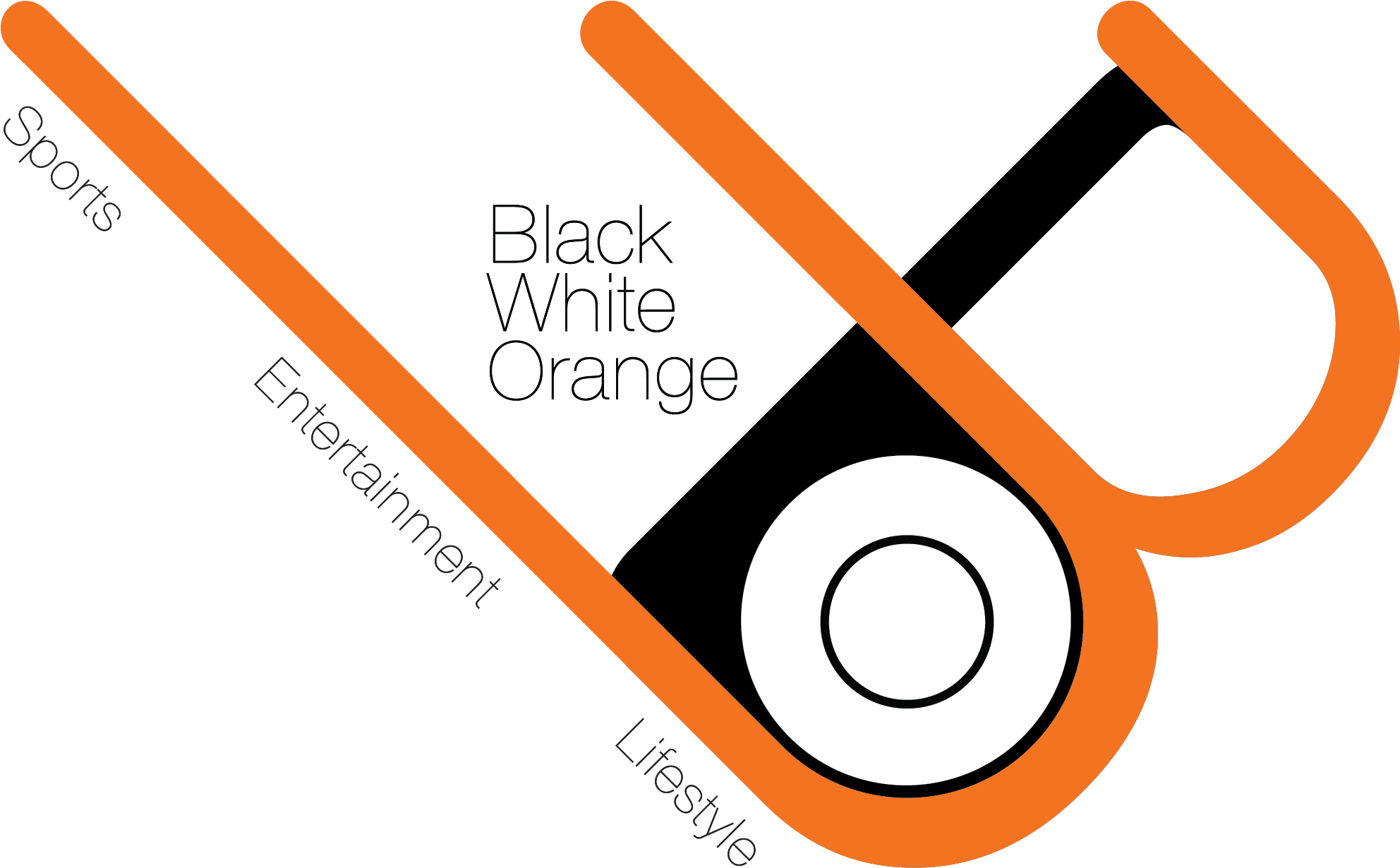 Black White Orange Logo - Black White Orange Brands (2002x1249), Png Download