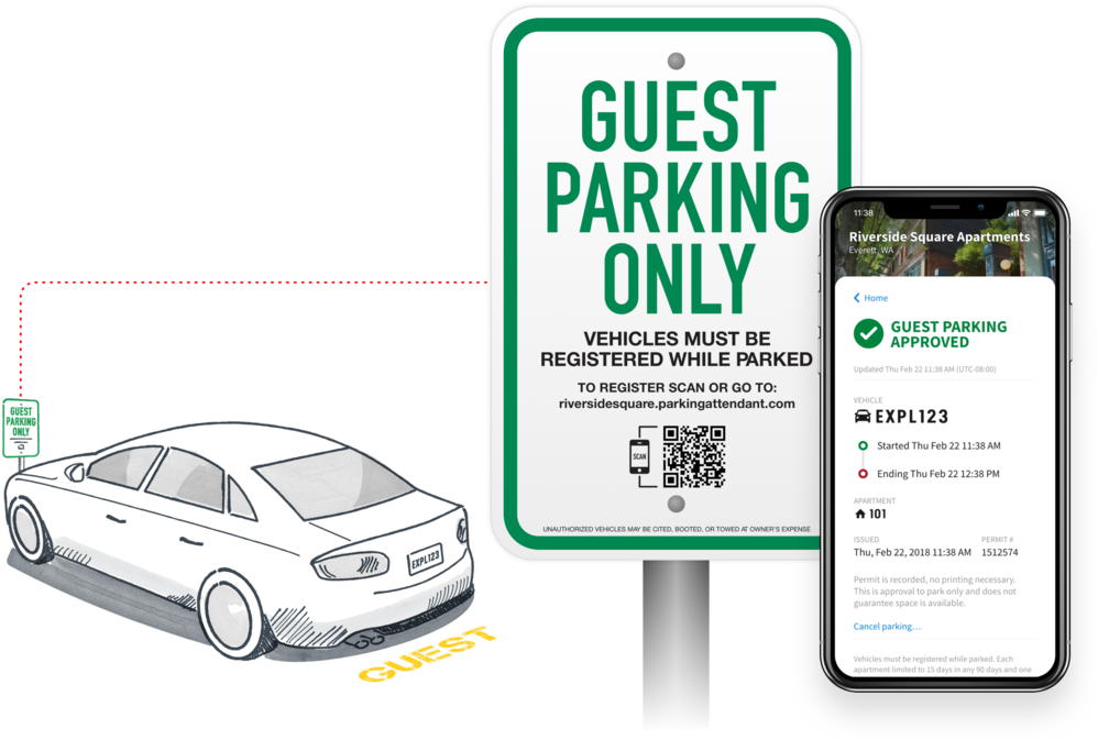 Parking Only (1000x687), Png Download