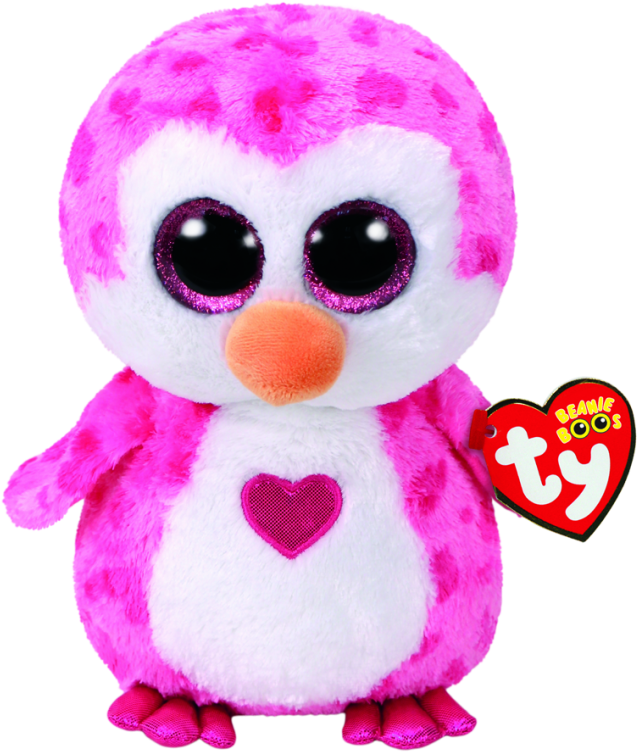 37163 Juliet Valentines Penguin Med High V=1512005113 - Ty Beanie Boos - White Unicorn (650x763), Png Download