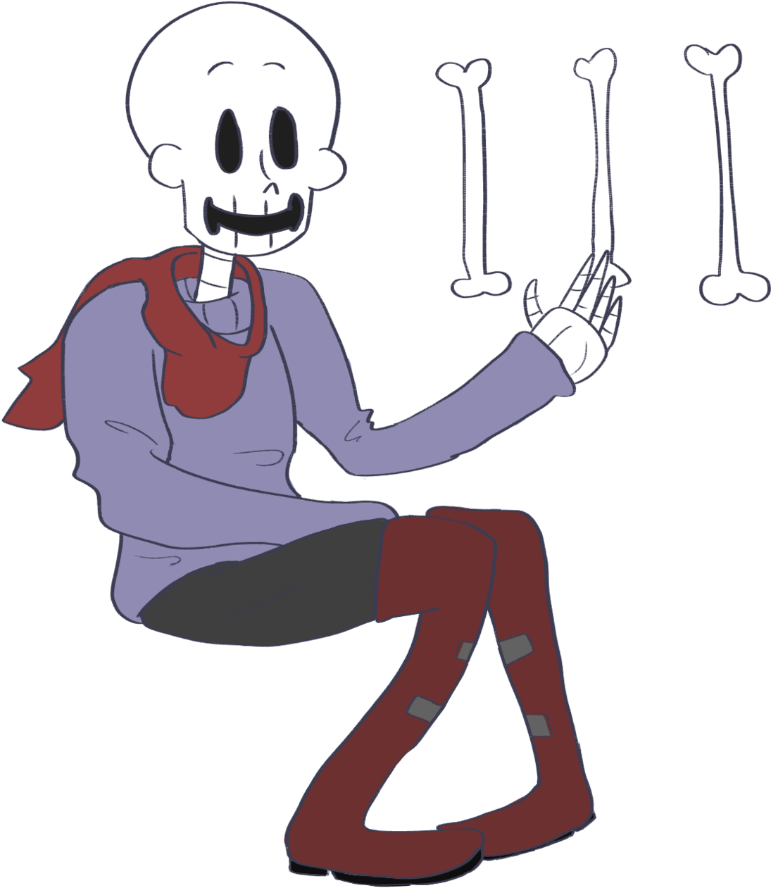 Happy Papyrus Day - Sitting (1280x1378), Png Download