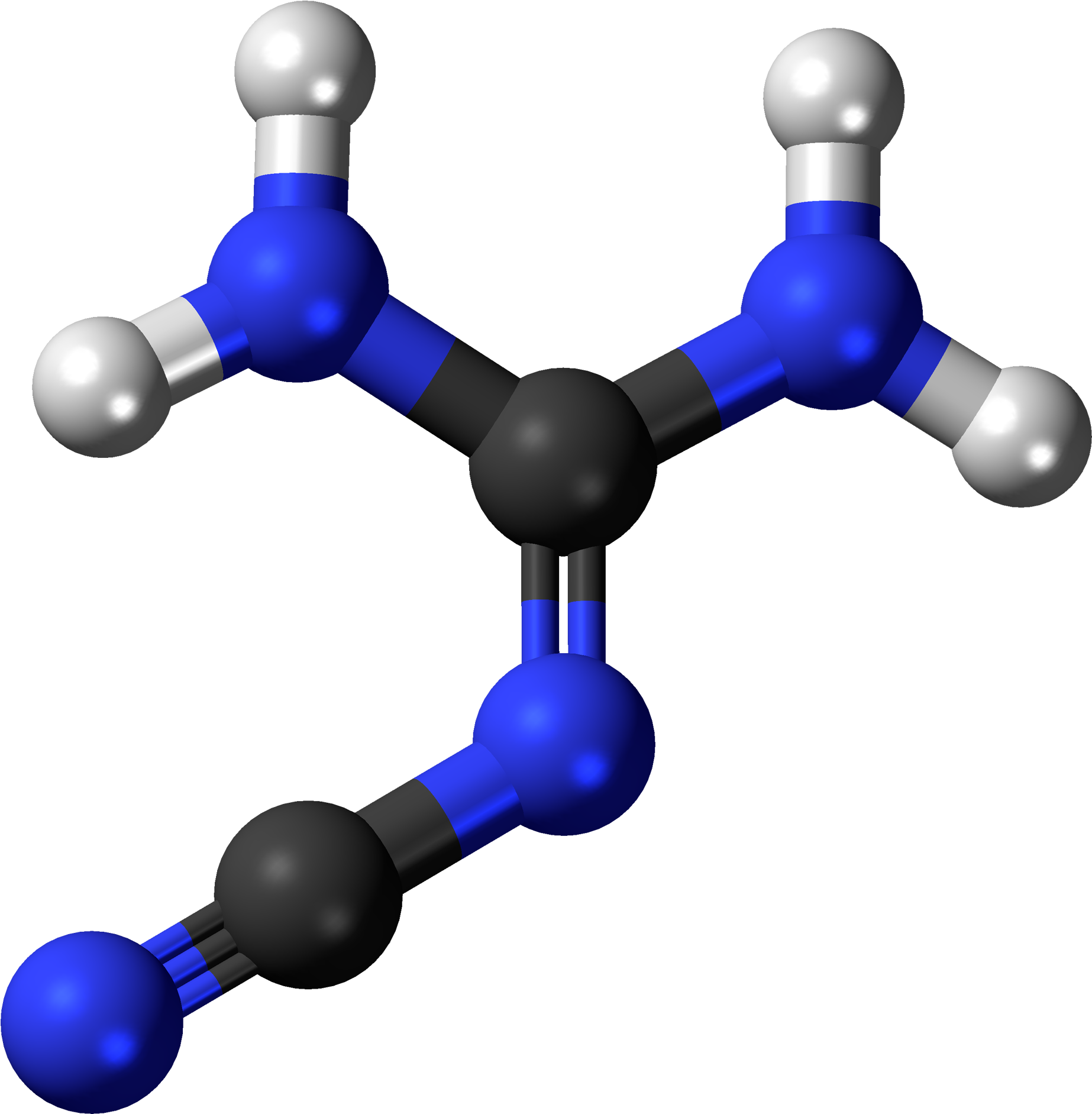 2 Cyanoguanidine 3d Balls - Amine Compounds (chemical Compounds) (1963x2000), Png Download