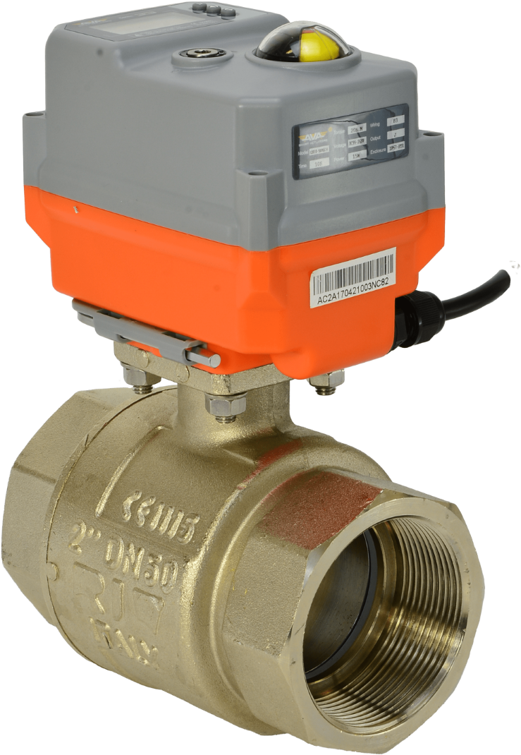 Motorized Brass Ball Valve With Ava Electric Actuator - Electric Actuator For Ball Valve (859x1158), Png Download