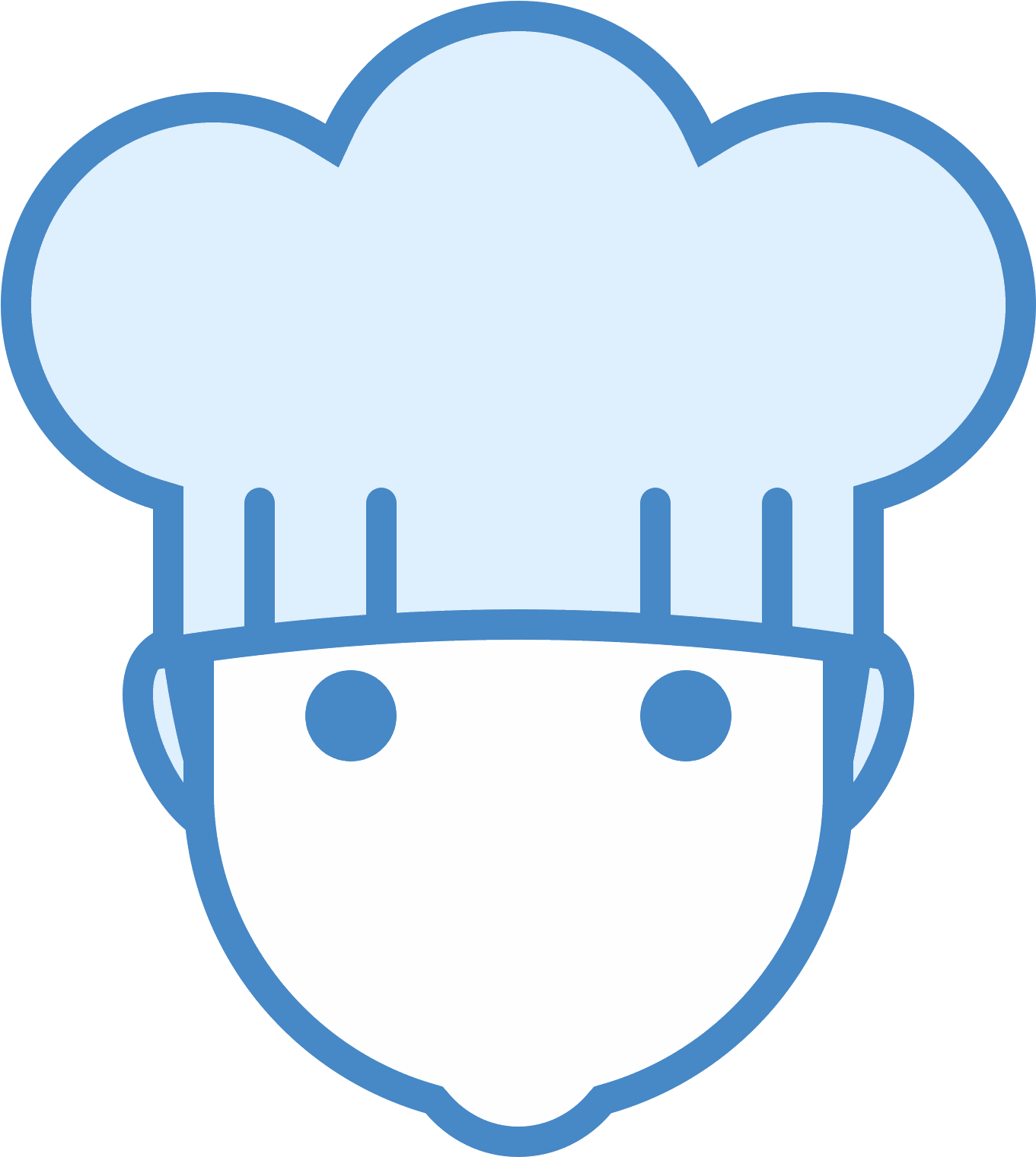 This Is A Picture Of A Man's Face With No Eyes, Ears - Icon (1600x1600), Png Download