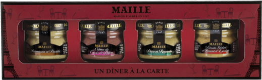 Maille Dinner Party Mustard Mini Gift Collection (610x580), Png Download