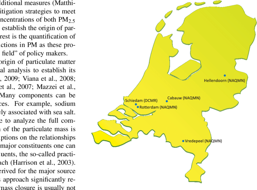 Localisation Of The Five Bop Measurement Sites In The - Map (850x622), Png Download