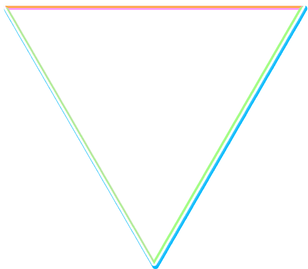 🔻 Triangle Colorful Border Abstract Lines Geometry - Line (1233x1024), Png Download
