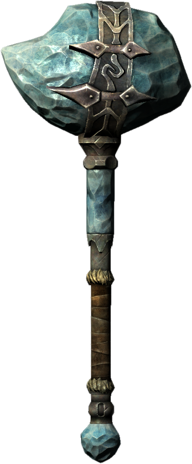 Block Of Ice On A Stick &quot - Skyrim Maces (712x950), Png Download