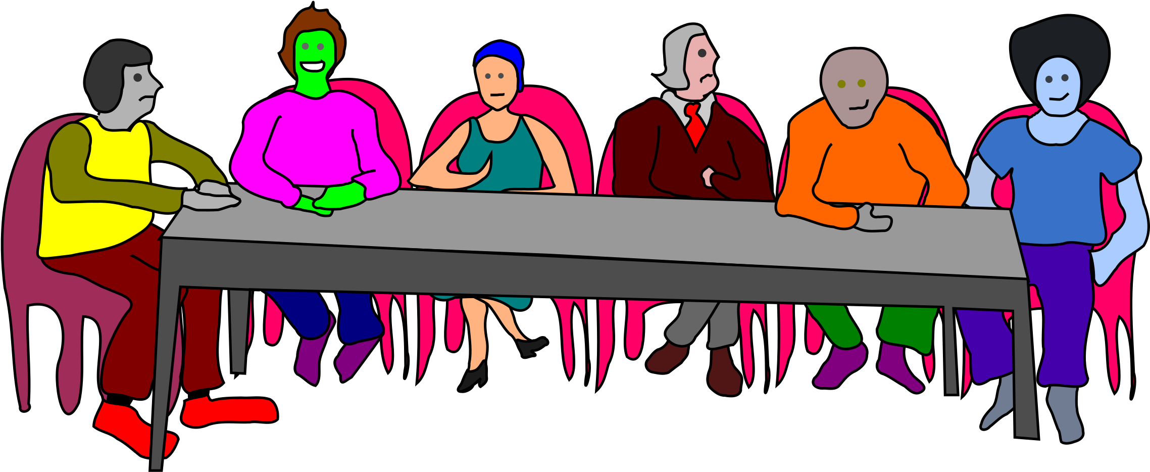 Free Meeting Table Icon Png (2400x977), Png Download