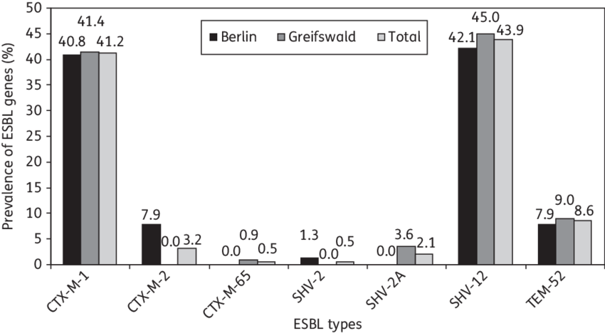 Distribution Of Single Esbl Types In Enterobacteriaceae - Diagram (850x468), Png Download
