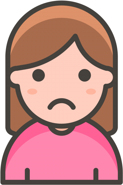 Woman Frowning Emoji - Woman Judge Vector (866x650), Png Download