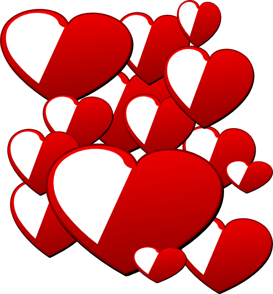 This Free Clip Arts Design Of Bint Hearts Png (552x594), Png Download