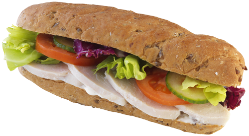 Chicken Salad Sub - Pound Bakery Sandwich (615x541), Png Download