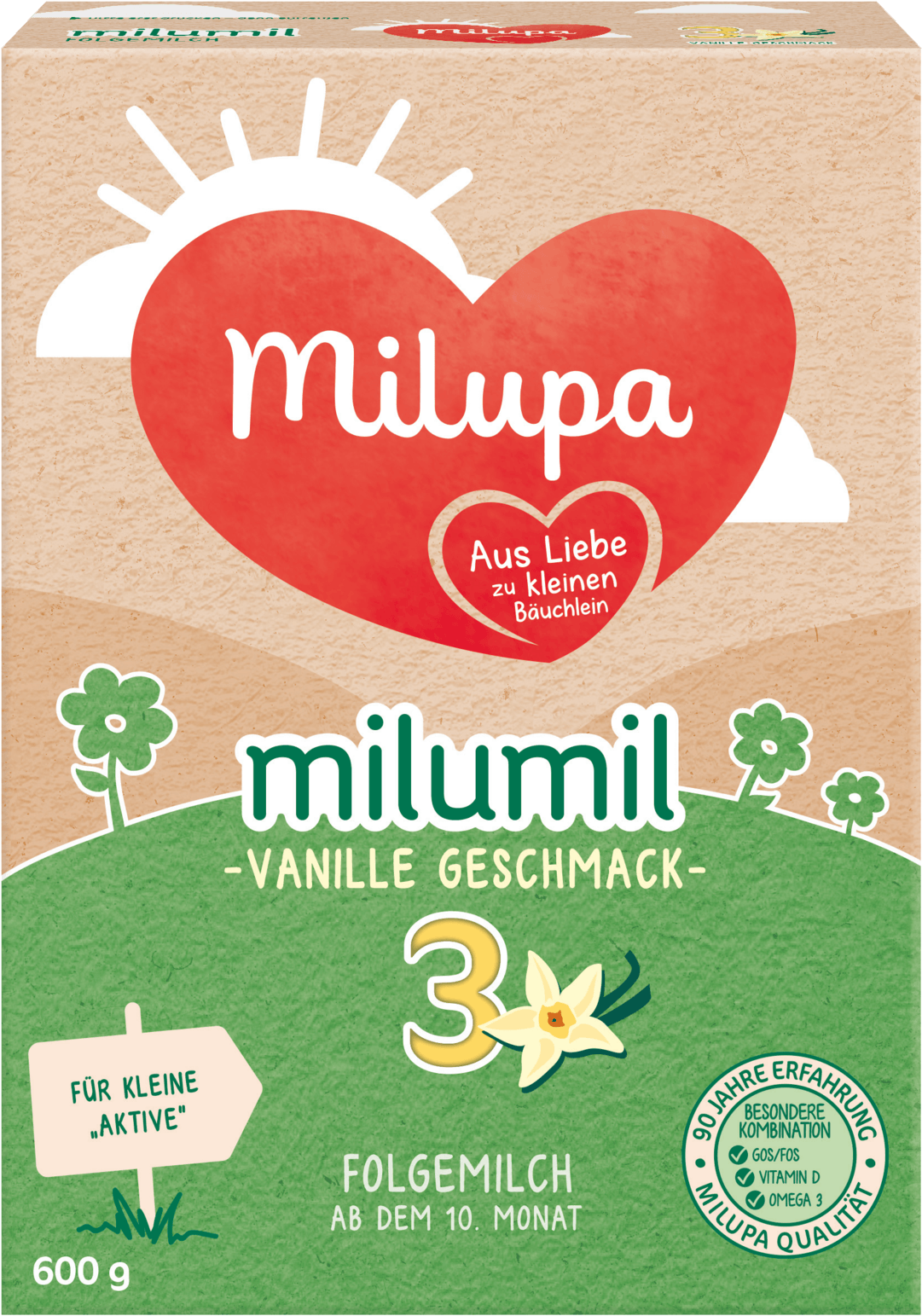 Milupa Milumil 3 Vanille Geschmack Folgemilch Ab Dem - Milupa Milumil Pre (1600x1600), Png Download