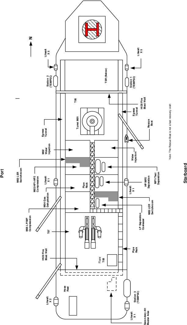 Simplified Layout Of The Fpso - Plan (634x1103), Png Download