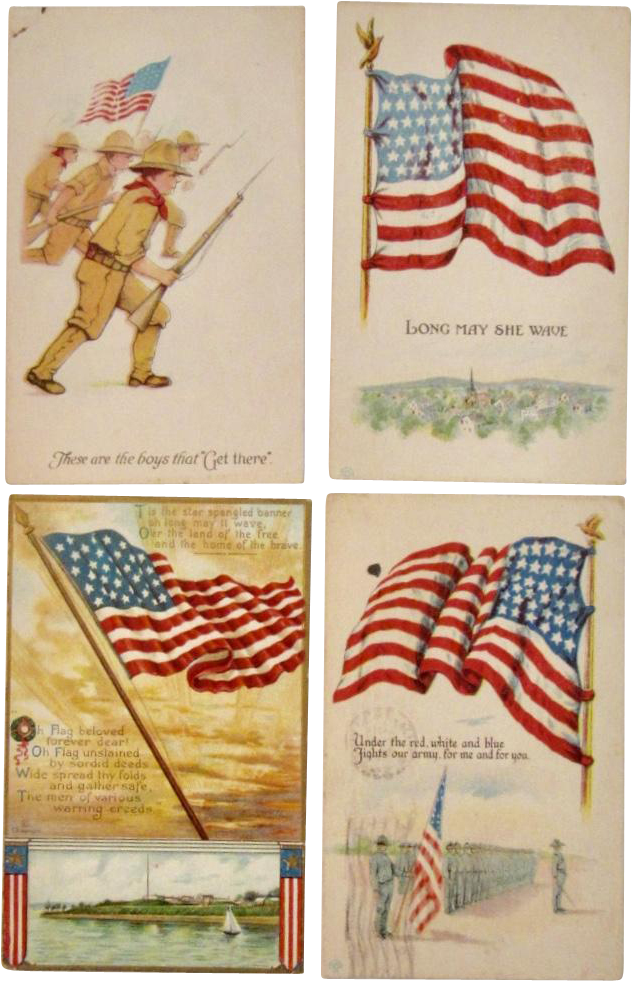 Vintage Postcards At Www - Star Spangled Banner Lyrics (980x980), Png Download