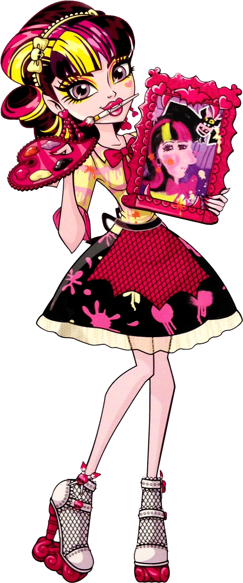 Art Class - Monster High Art Class Doll Draculaura (800x1871), Png Download