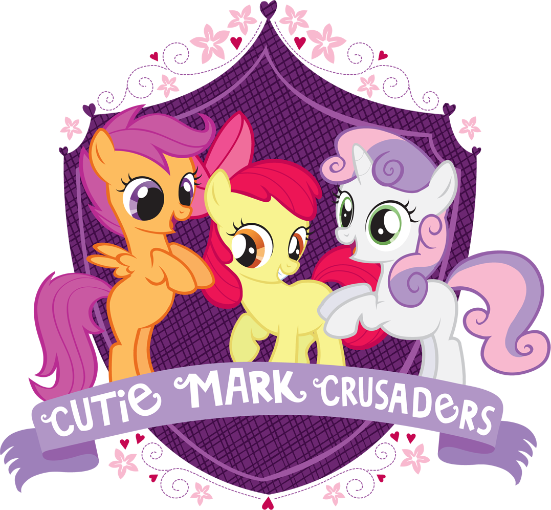 Cutie Mark Crusaders Crest - My Little Pony Cutie Mark Crusaders Logo (1077x996), Png Download