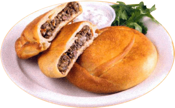 Green Pepper, Onion, Parsley, Salt And Pepper, Served - Meat Pie (690x495), Png Download