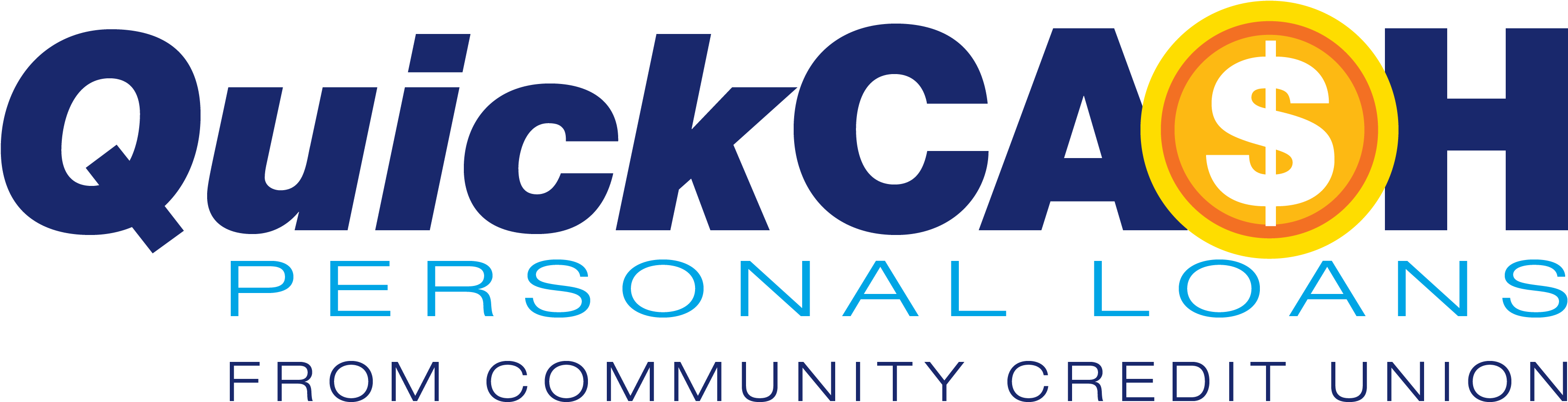 Quick Cash Personal Loans From Community Credit Union - Quick Cash Logo (3402x887), Png Download
