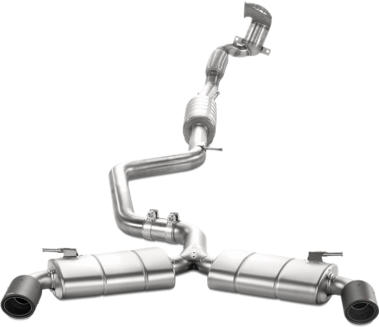 Akrapovic Titanium Evolution Exhaust System With Carbon - Golf 7 Gti Akrapovic (1275x800), Png Download